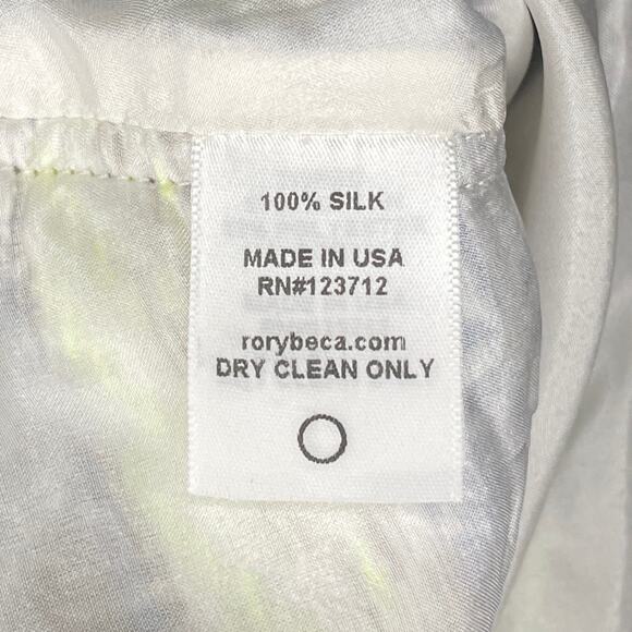 Rory Beca Costa Tweed Striped Shorts Tupac Yellow Blue Size Medium NWT - Picture 8 of 11